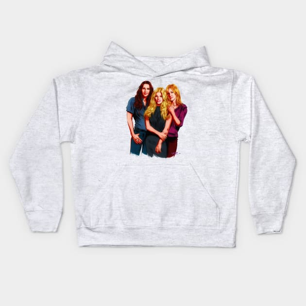The Dixie Chicks - An illustration by Paul Cemmick Kids Hoodie by PLAYDIGITAL2020